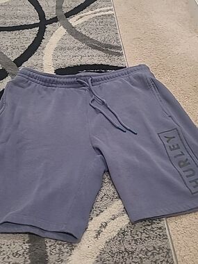 Hurley Shorts Men's Size XL Blue Soft Lounge Drawstring Pockets Elastic Waist